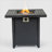 28-inch Iron Square Propane Fire Pit Table