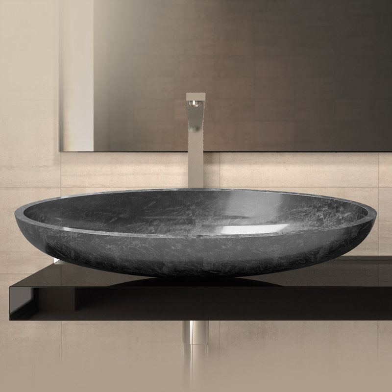 Vetro Freddo 25.6'' L Bathroom Sink, Silver Leaf