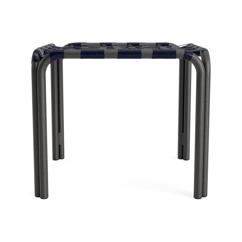 Kantan Outdoor Square Side Table, Textured Pewter, Marine