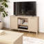 Meuble télé cannelé, table basse à plateau relevable et 2 tables de bout, mobilier de salon-1224156541