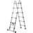 Telescoping Extension Ladder 12.5FT A-Shape w/ Stabilizer Bar for RV