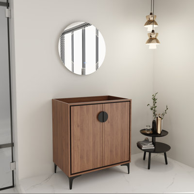 Meuble-lavabo simple 30 po - autoportant avec portes à fermeture en douceur