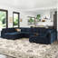 Canapé modulaire réversible en velours Wylodene-837025671