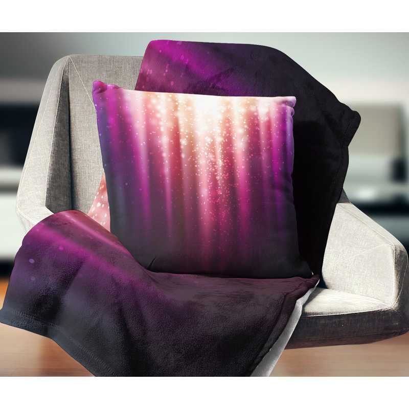 Purple with Magic Light - Abstract Printed Pillow, 18" x 18", Throw Pillow
