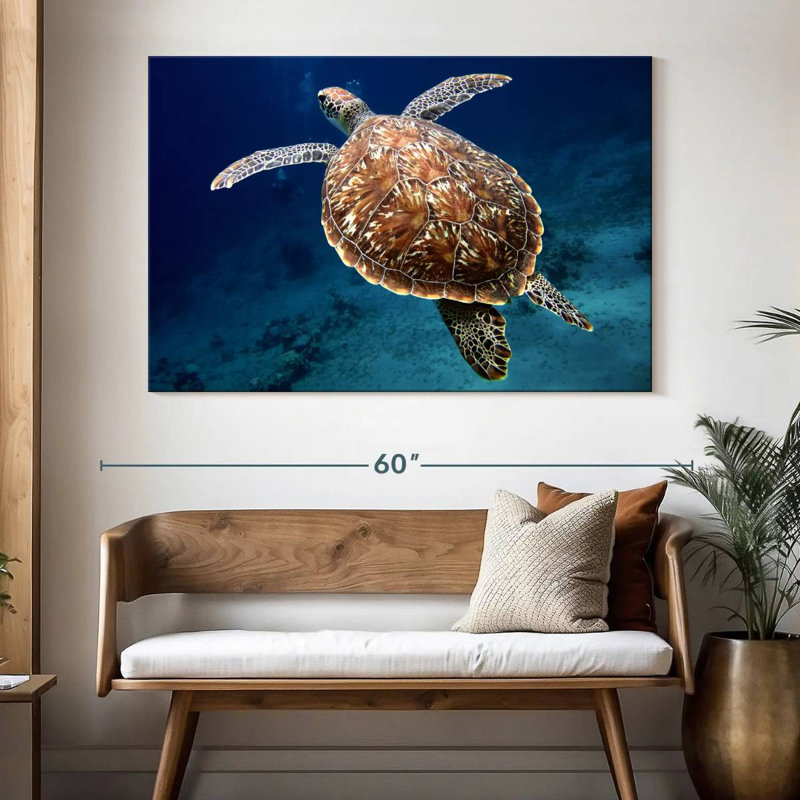 Brampt Swimming Turtle, 34" H x 51" W