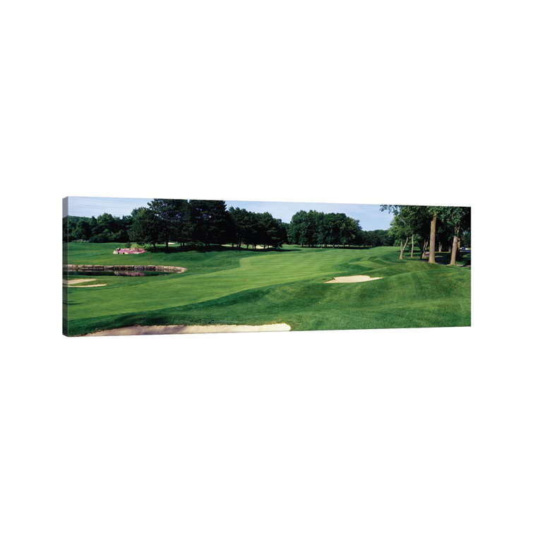 Trees In A Golf Course, Whirlpool Golf Course, Niagra Falls, Ontario, Canada by Panoramic Images - Wrapped Canvas Panoramic Gallery-Wrapped Canvas Giclée