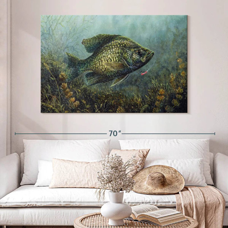 Brampt Black Crappie, 34" H x 51" W