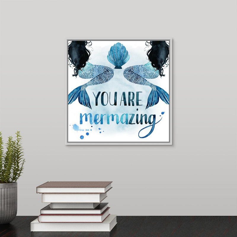 Sea lovers iii-impression sur toile, H 11,7 po x l 11,7 po x P 1,75 po, Cadre blanc