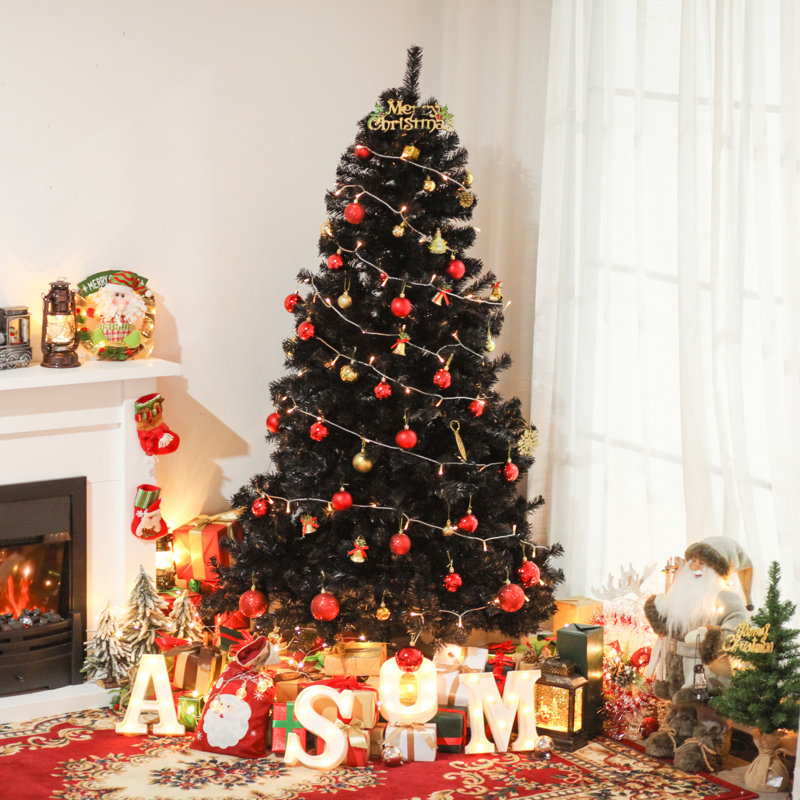 Sapin de Noël artificiel vert Kall avec lumières claires , H 6 pi