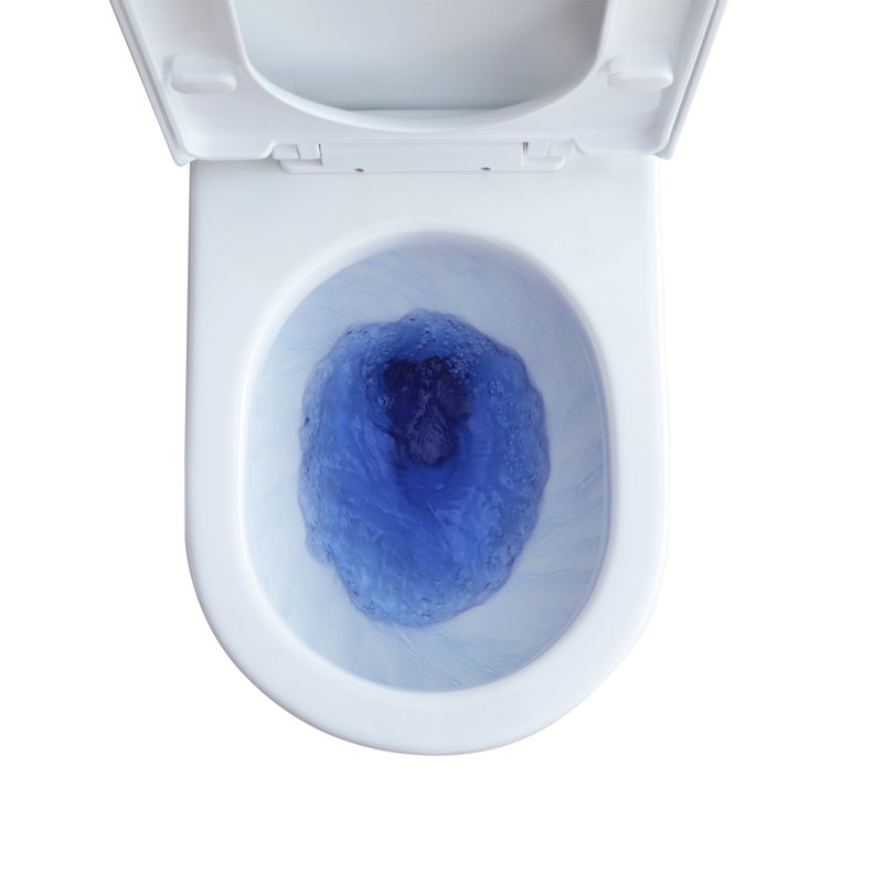 Compact Toilet 1.28 GPF Round Comfort Height Floor Mounted One-Piece Toilet