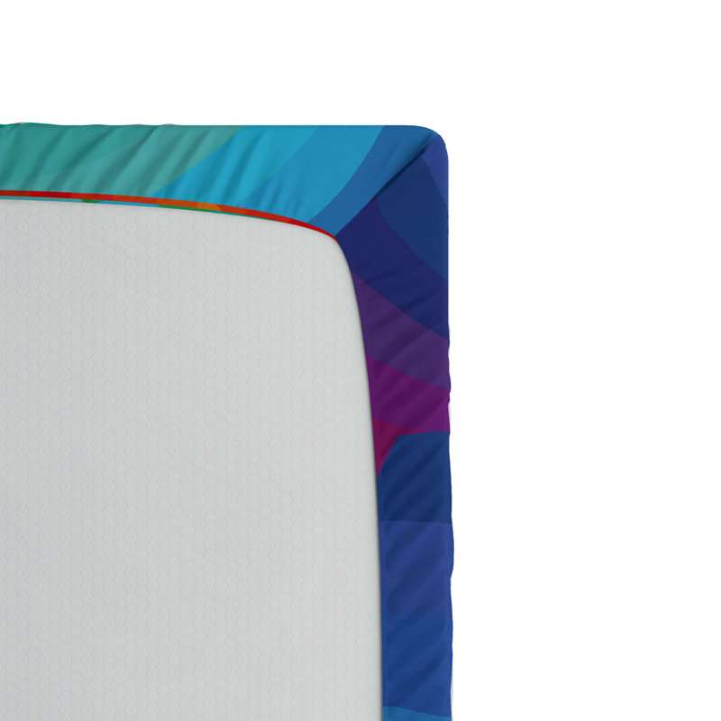 Microfiber Geometric Fitted Sheet, Full Fitted Sheet