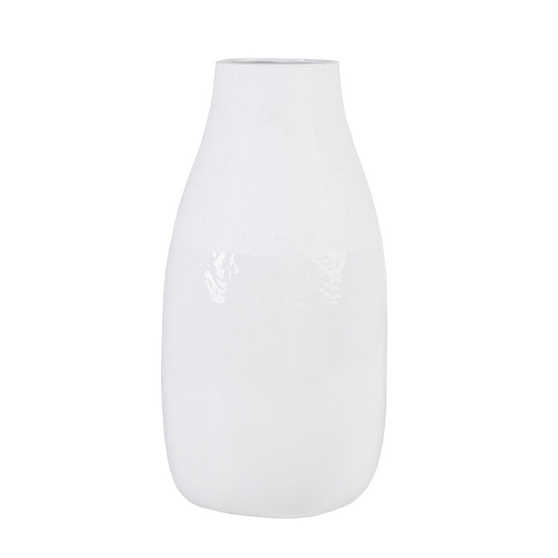 Freeform Porcelain Vase, 14.2" H x 7.5" W x 7.5" D