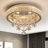 Round Crystal  Chandelier Modern  LED Ceiling Light Flush Mount Close To Ceiling Light For Living Room Bedroom (3 Light Temperatures Can Be Changed)-841841696