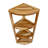 Oasis Bathroom Elegance EcoDecors 4-Tier Shower Shelf, Snazzy Corner, Teak Corner Shower Shelf, Shower Stand Corner, in Earthy Teak