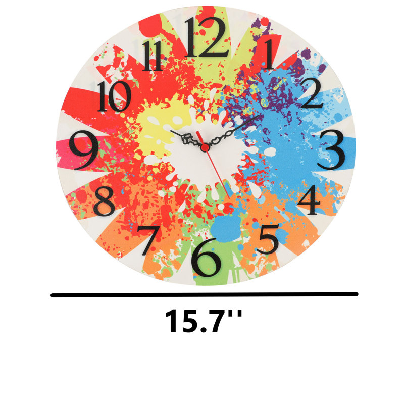 Horloge murale colorée