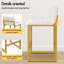 Upholstered Counter Stool with Metal Frame