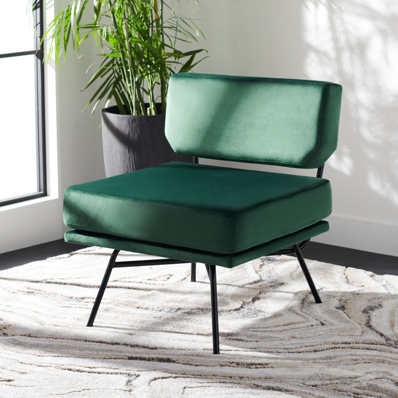 Loughborough Upholstered Slipper Chair, Malachite Green