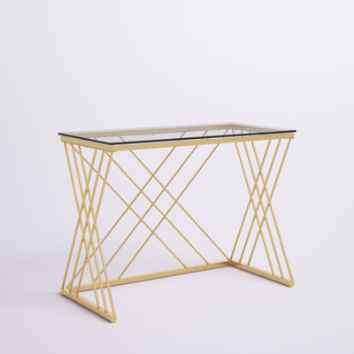 Metter Glass Iron Writing Desk