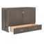 Queen Size Murphy Bed With Built-In Charging Station, Antique Grey