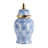 Gherghina Chinoiserie Stoneware Ceramic Decorative Lidded Jar