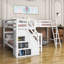 Abigayle Kids Twin Over Full Wood Bunk Bed with Drawers-441994194