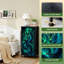 Commode à 4 tiroirs pour chambre à coucher électrique vert mauve Dragon Fiery Dark Fantasy