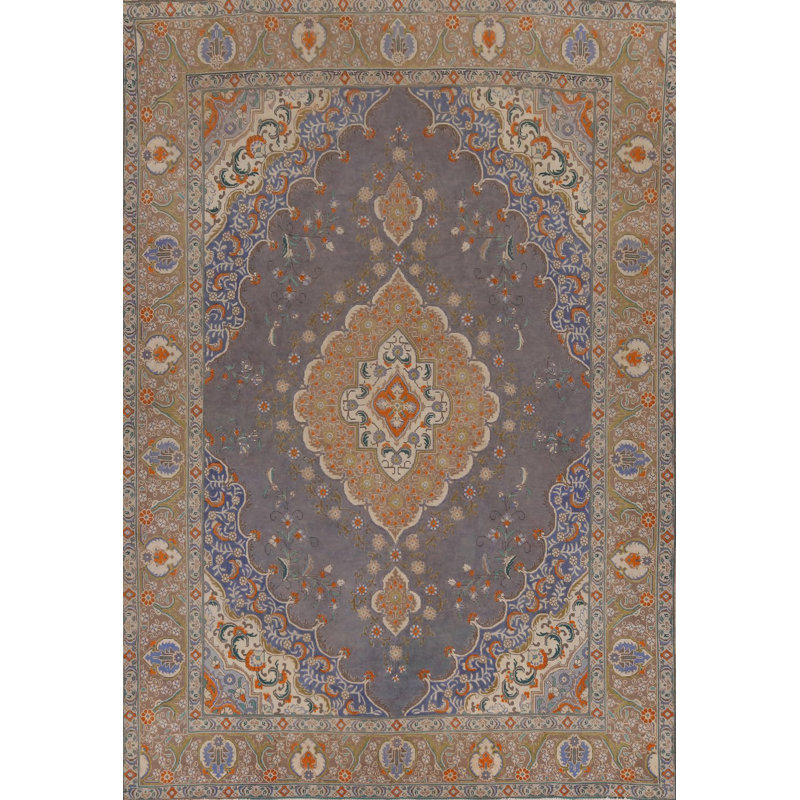 Tapis traditionnel en laine lilas 10 x 13