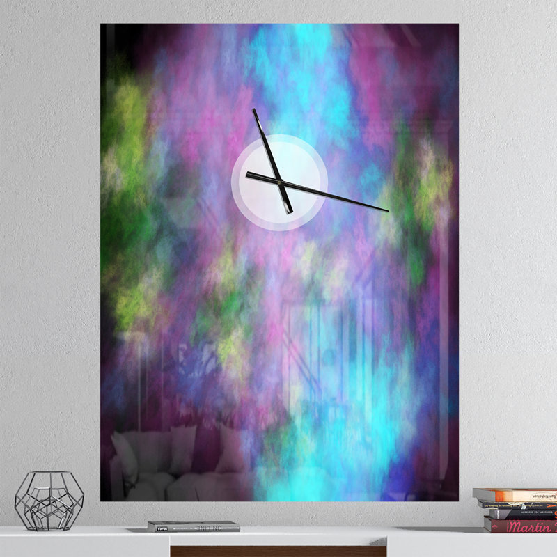 Horloge murale moderne Perfect Blue Mauve Starry Sky, Très grand