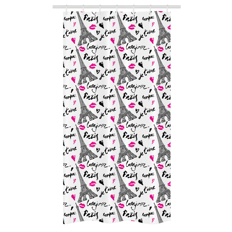 Shower Curtain with Hooks Included, 72" H x 36" W