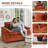 49.5'' W Oversized Premium Chenille Armchair And A Half With Ottoman & Removable Cushions-1537412730