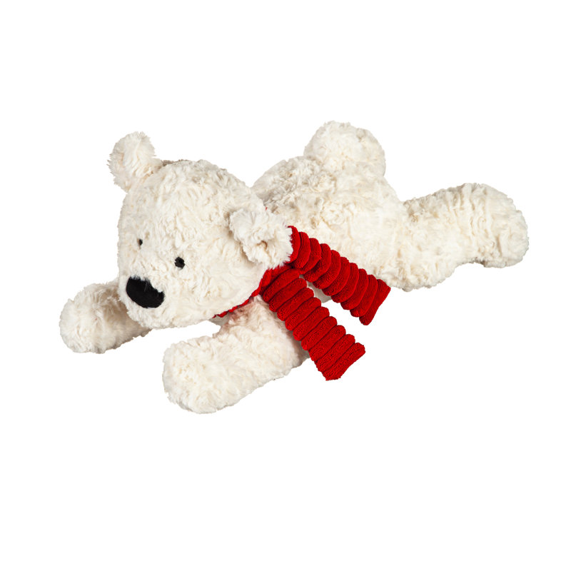 Ours polaire pelucheux 17 "avec écharpe