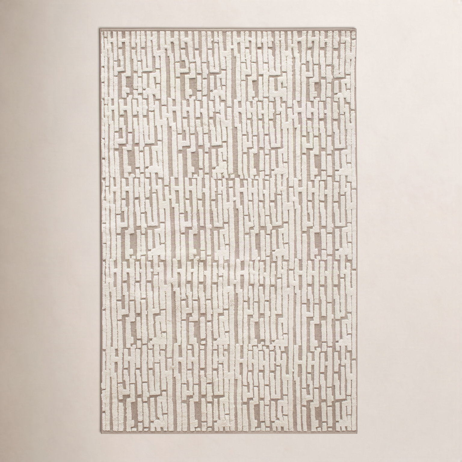 Gates Hand-Knotted Geometric Wool Rug, Natural, Rectangle 5' x 8'