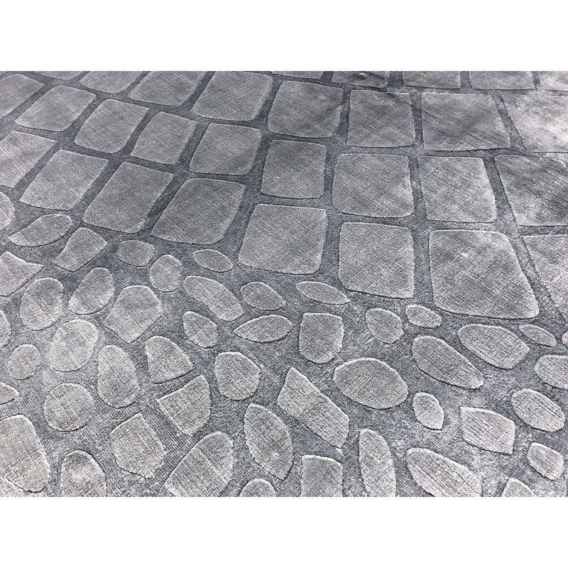 Hand-Knotted High-Quality Gray Area Rug
