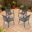 Chaise de patio en fonte d'aluminium 4 pièces avec structure et coussins-128605644