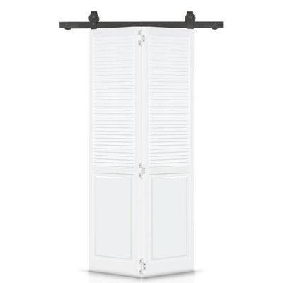 Porte pliante en bois massif 80 po