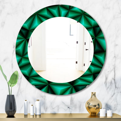 Miroir mural relief et triangles