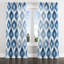 Rideaux Modern Window - rideau ikat Calm bleu et blanc scandinave avec œillets - 1 panneau-2044505284-2044505280