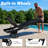 80" Patio Wicker Chaise Lounge Chairs Set of 2, Outdoor Rattan Reclining Lounge Chair with Pull-out Side Table, Adjustable Backrest, Ergonomic Wave Design for Poolside-1792468852