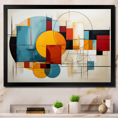 Geoppo Geometric Abstraction Focus II - Abstract Geometric Framed Wall Art