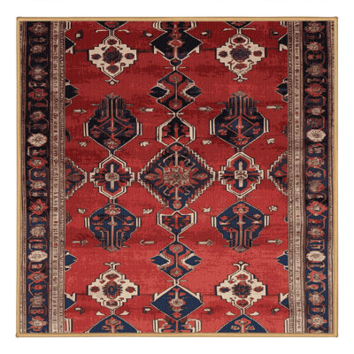Machine Washable Persian Brown Area Rug