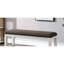 Banc à hauteur de comptoir - style transitionnel moderne, siège rembourré en tissu, base en bois blanc cassé et gris foncé