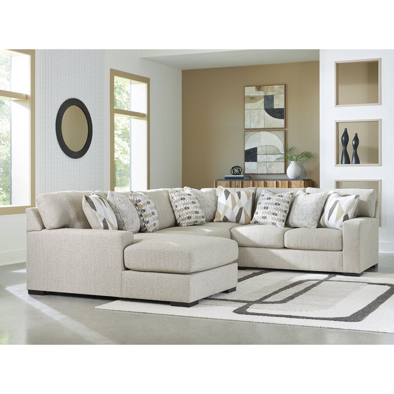 Croskey 4-Piece Sectional With Chaise, Right Hand Facing