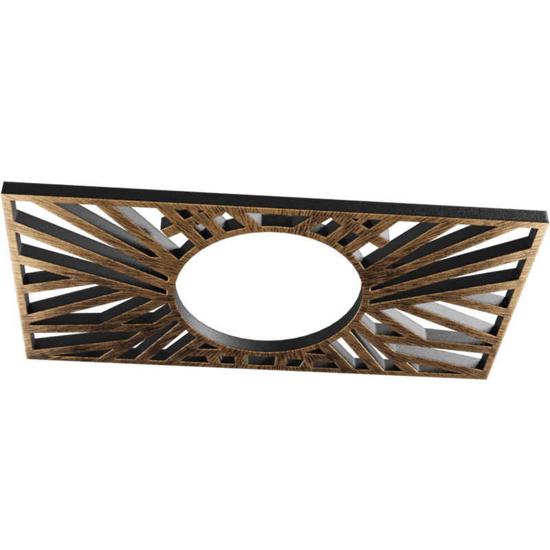 Hoover Architectural Grade PVC Pierced Ceiling Medallion, 19"H x 38"W x 1" D, Antiqued Bronze