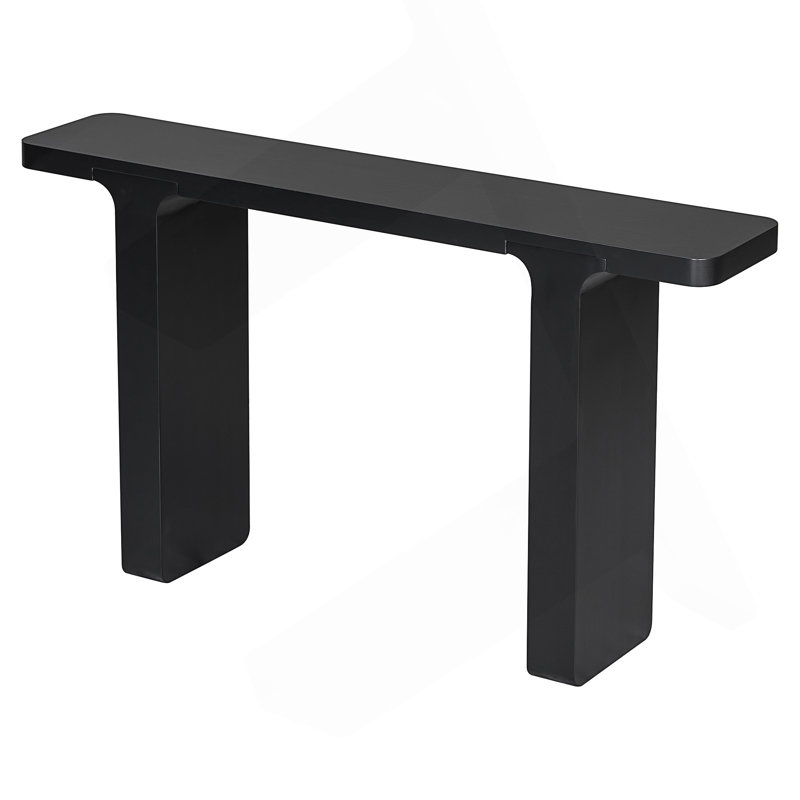 60-Inch Farmhouse Entryway Table With Acacia Veneer, Spacious Countertop And Sturdy Square Legs For Hallway Or Living Room