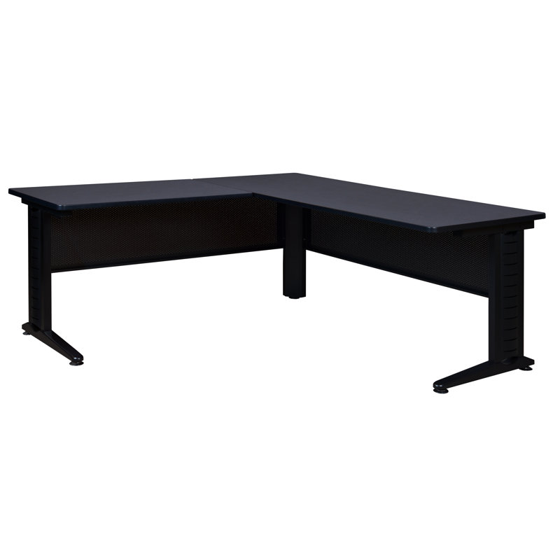 Nevjana Fusion L Shape Desk Shell, Gray, 29" H x 72" W x 72" D, 42"
