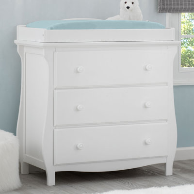 Delta Children Lancaster 3 Drawer Dresser With Changing Top And Interlocking Drawers, Bianca -  W552430_130