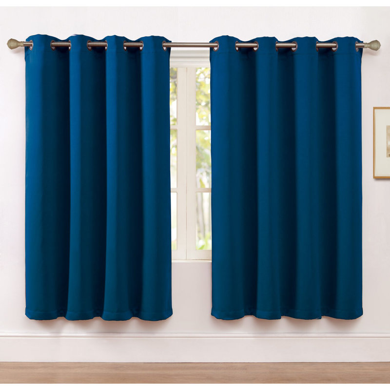 Karn Blackout Curtain Pair, 52" W x 63" L, Teal
