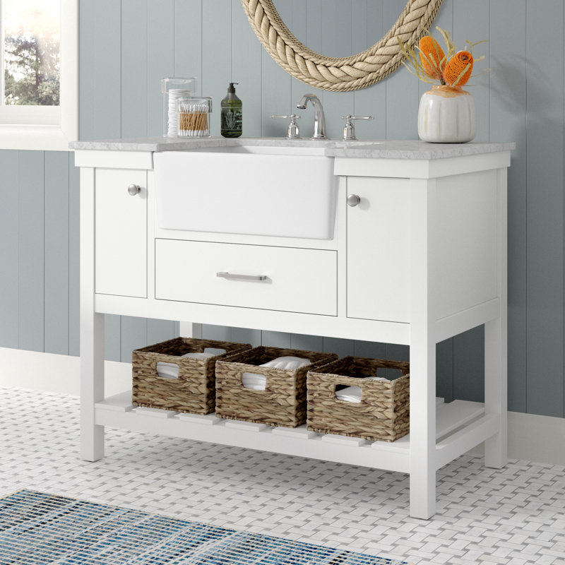 Ensemble de meuble-lavabo simple 42 po Algier, Blanc