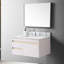 Comptoir de salle de bain 31 po doré, pierre frittée, lavabo en céramique encastré, dosseret, magnifique comptoir en pierre dorée de 31 po, avec meuble-lavabo de 30 po, conception merveilleuse