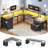 Rockville 108.2'' W L-Shaped Computer Desk with Drawers and Power Outlets-917119099